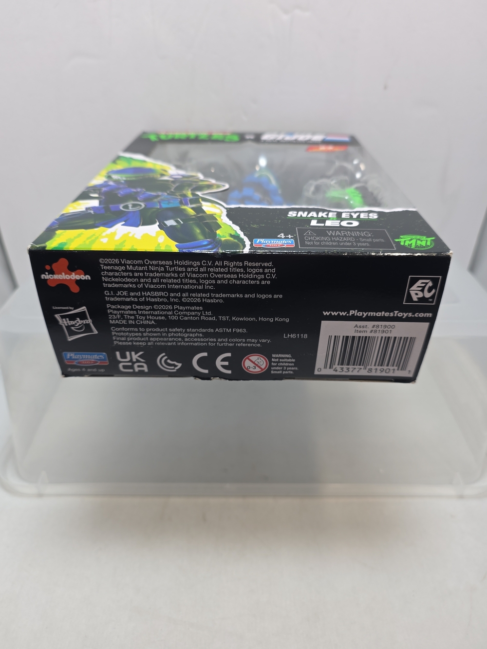 TMNT x GI Joe Snake Eyes Leo Leonardo Playmates Action Figure New (Y2) - Picture 6 of 6
